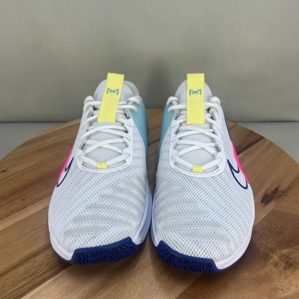Nike Metcon 9 Mens Training Shoes White Pink Yellow Blue DZ2617-102 Size 10